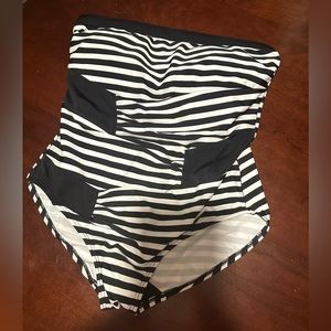 Stripped tube top swim suit size 14